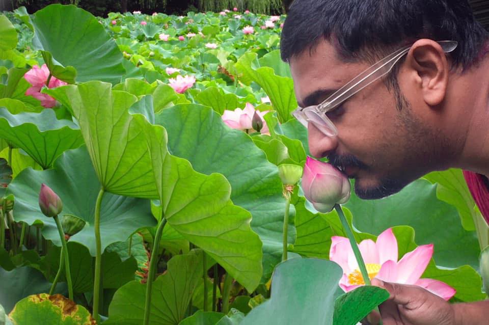 Kerala Nurse Growing Lotus