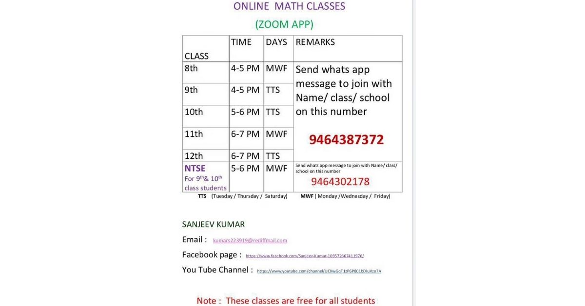 Free Online Math Classes