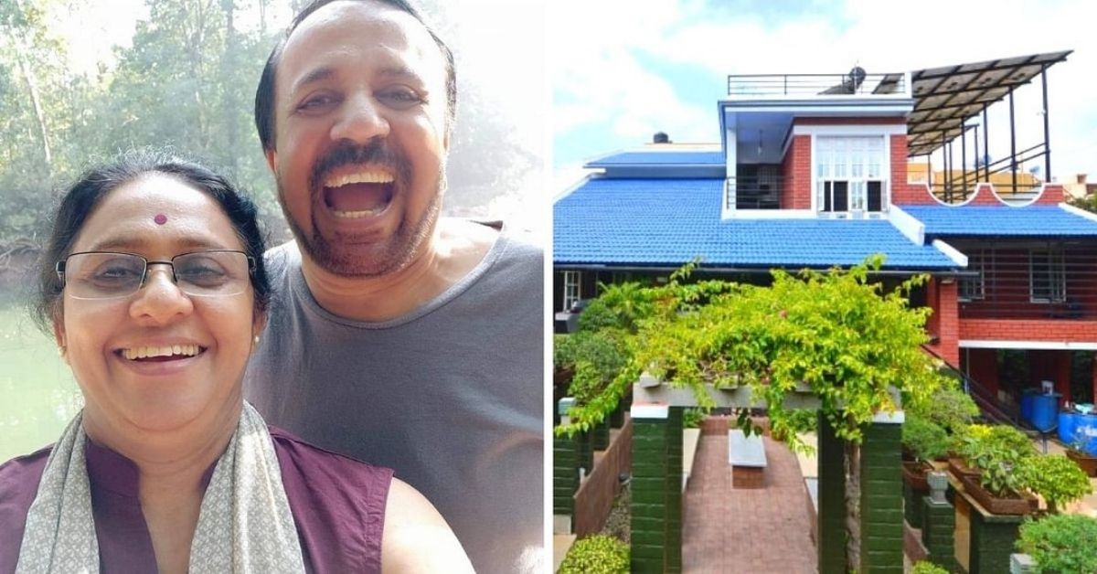 Manjunath, his wife & their beautiful sustainable & one of the Best Eco friendly Homes