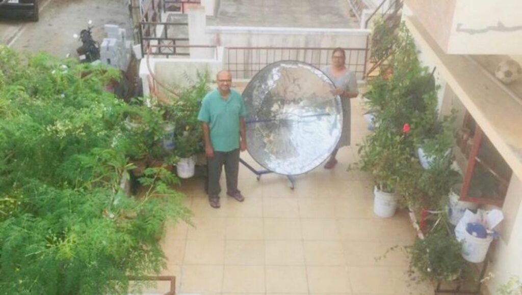 solar cooker in eco friendly house in bangalore