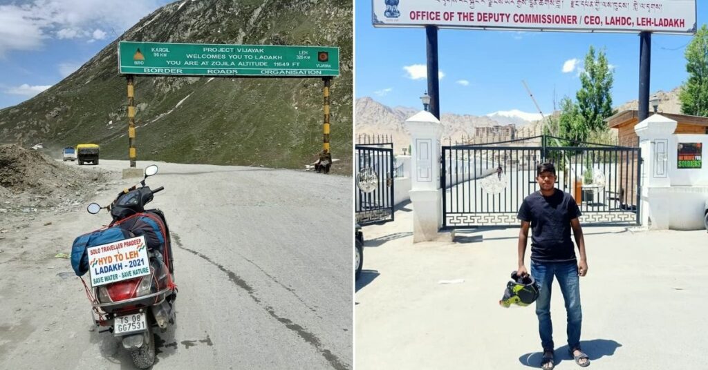 Pradeep Kumar from Hyderabad Traveling on Scooty to Ladakh