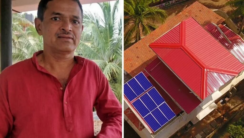 Solar panel at Professor Madhusudan house