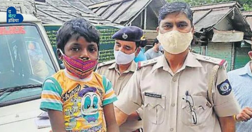 Amit, the viral video child who asked to wear mask was made a mascot by himachal police at dharamshala