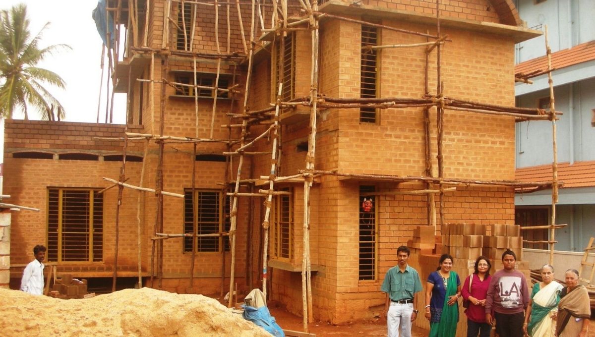 Bengaluru sustainable home made of eco friendly building material
