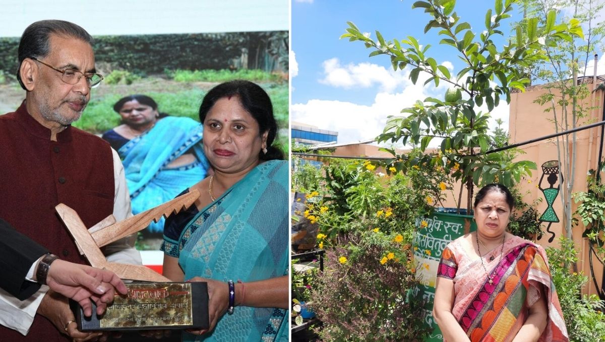 Pushpa won awards for organic gardening 