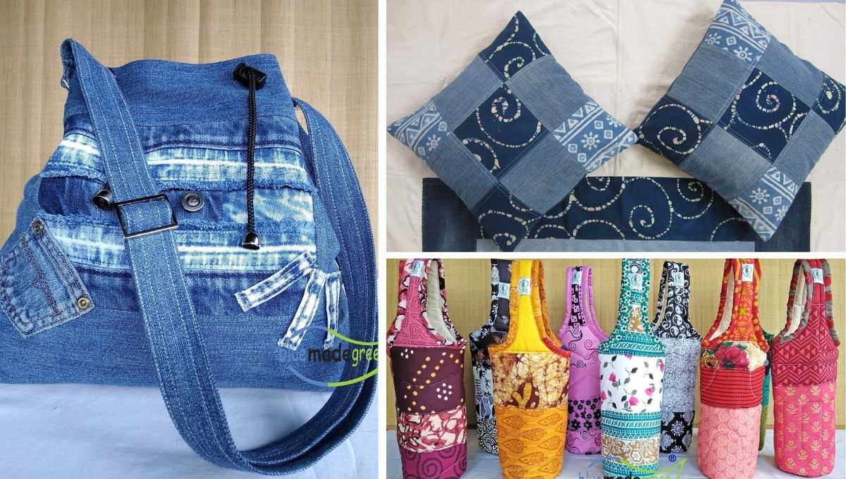 Upcycled Products from old denim and clothes 