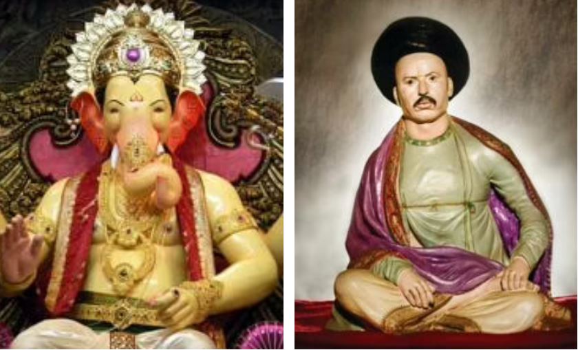 The first Ganesh Chaturthi festival was celebrated by Shrimant Bhausaheb  