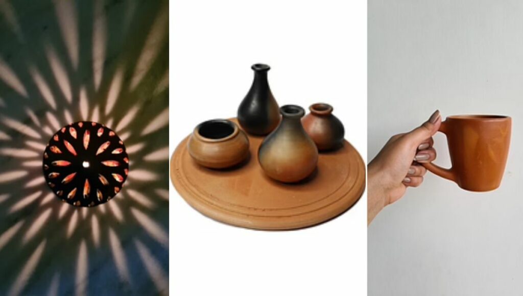Products made by the artisans at terracotta startup, Mittihub