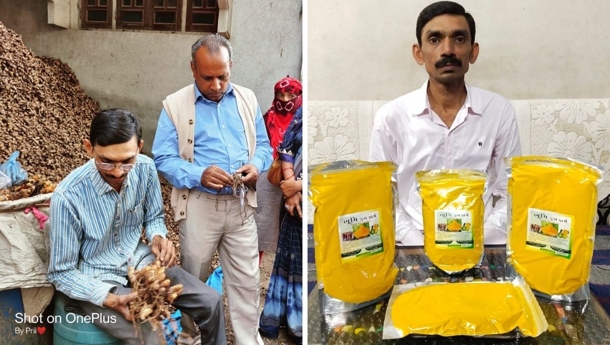Mahesh Patel, Farmer From Gujarat running Turmeric Powder Making Business