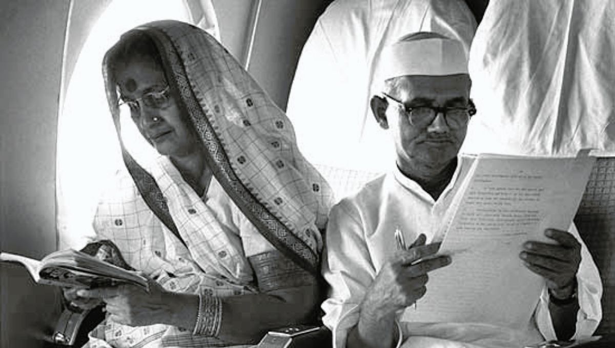 Lal Bahadur Shastri with his wife