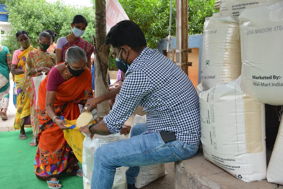 helping poor people with dry ration