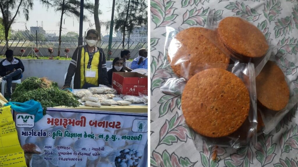 mushroom khakhra made by Gujarat Woman Farmer 
