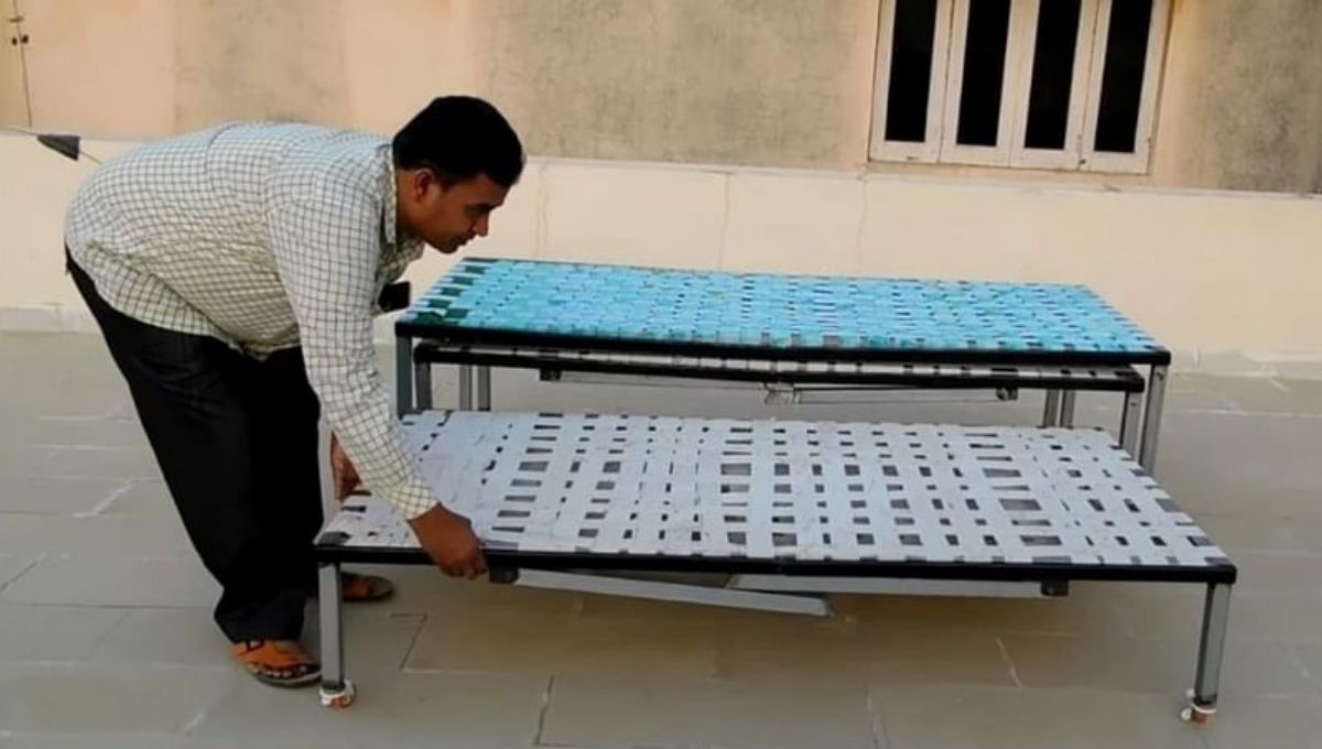 kanubhai from Gujarat made a Foldable bed  
