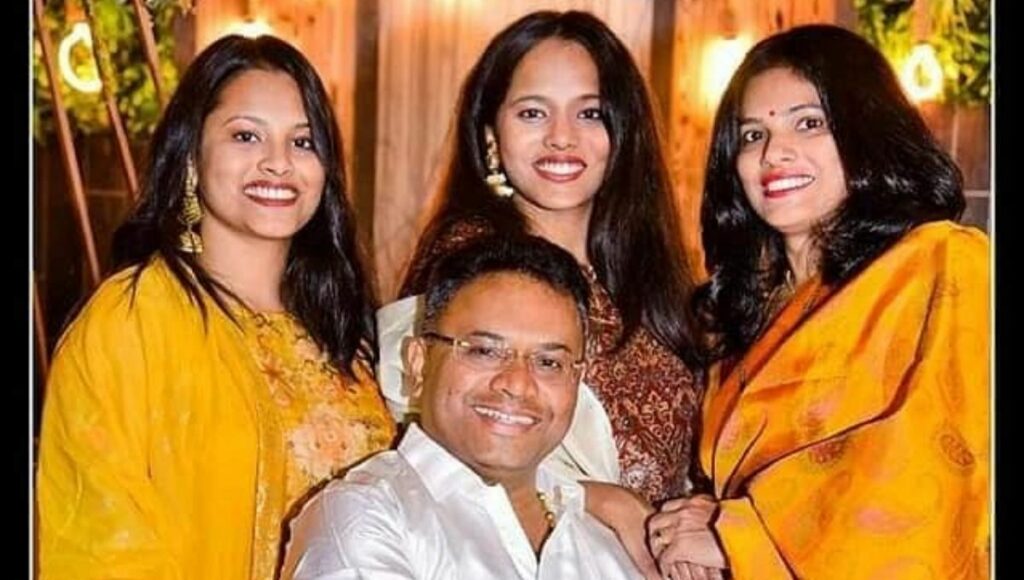 Narayan poojari with his family 