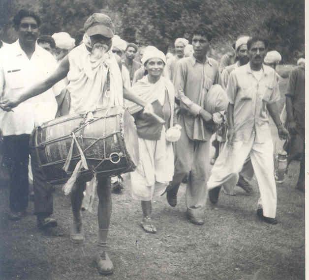 Archay Vinoba Bhave during the Bhoodan Movement