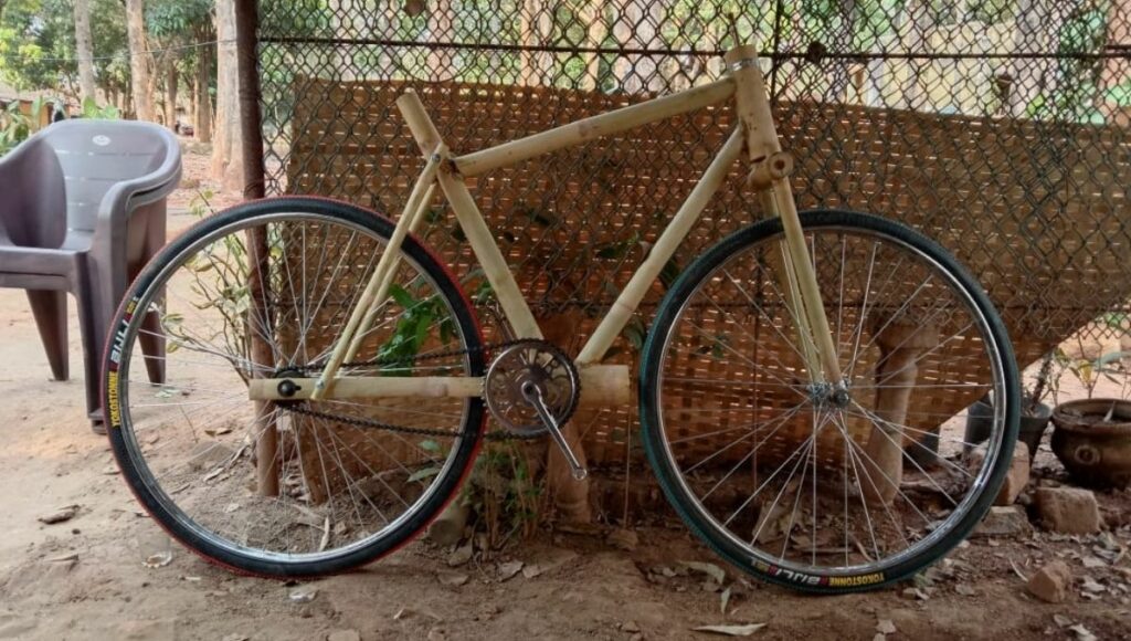 tribal artist made bamboo cycle 