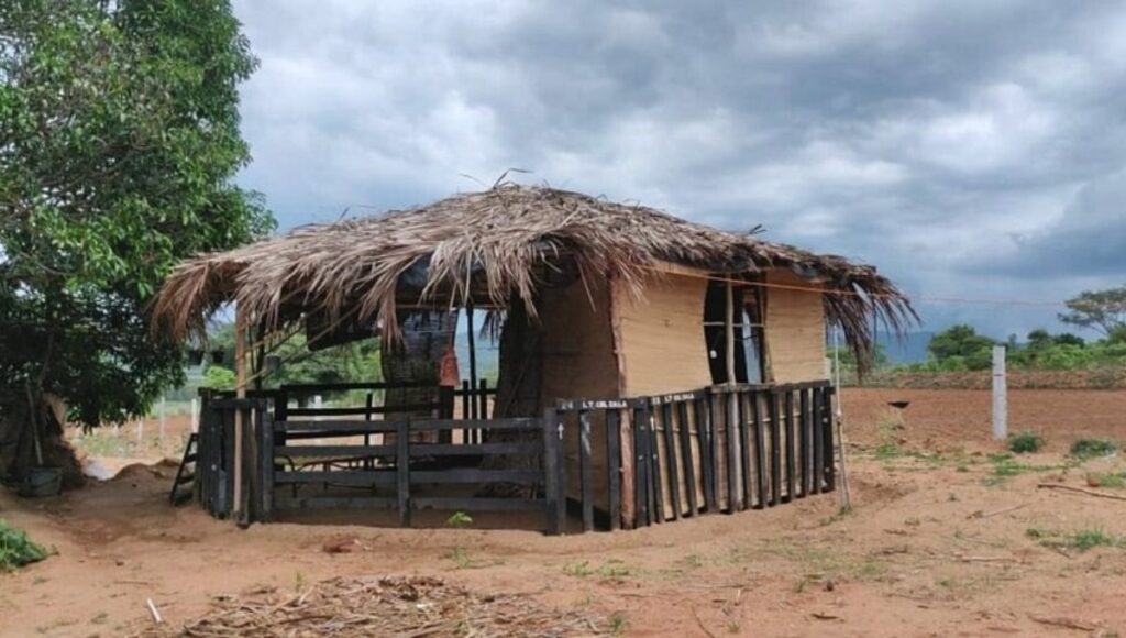 bamboo house in village 
