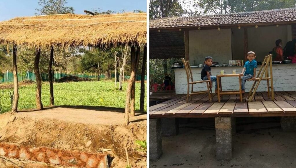 canteen and rest area in farm 
