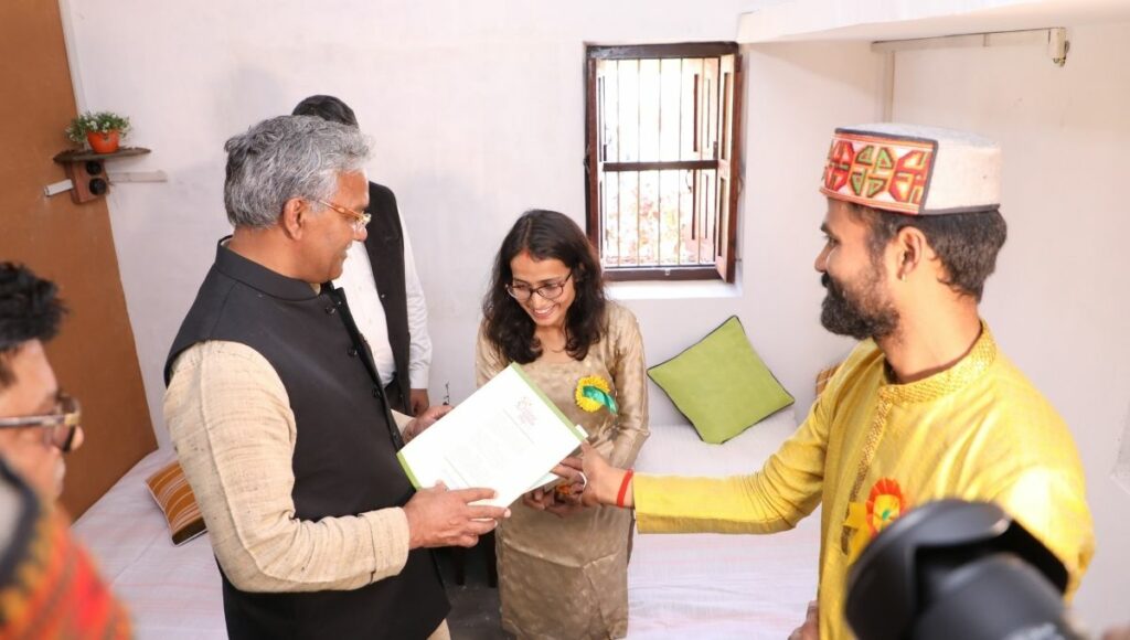 CM of Uttarakhand, Trivendra Singh Rawat inaugurated hemp eco-stay made by Namrata & Gaurav