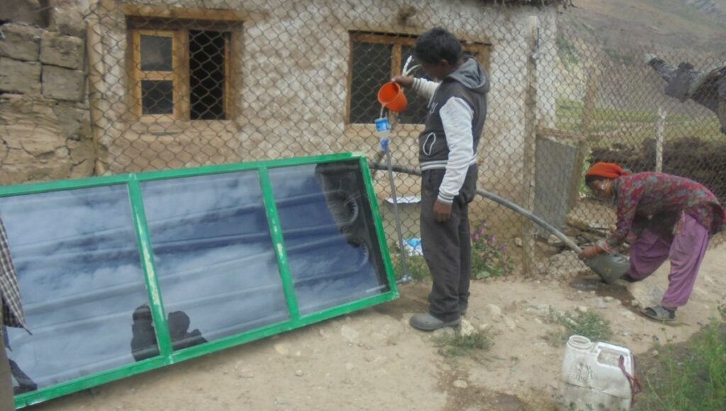 Solar hamam can generate 100 L water daily