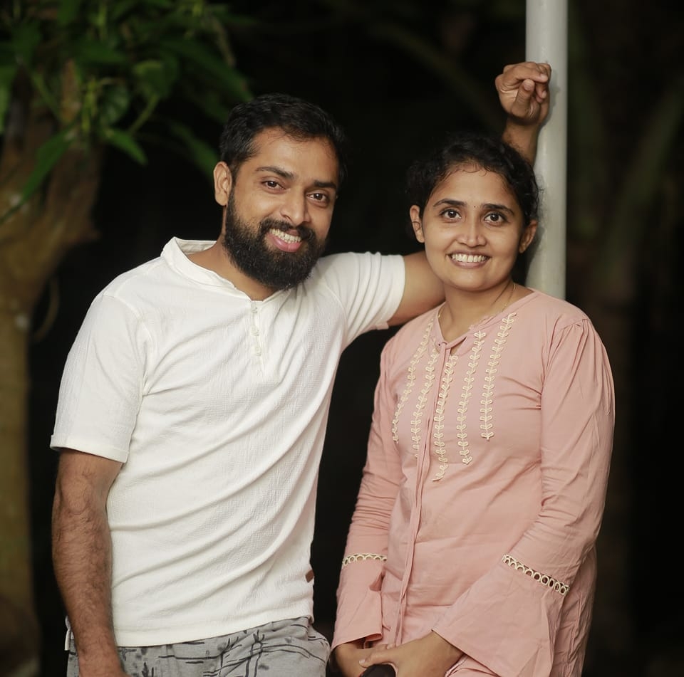 Papla Founder Devkumar Narayanan and his wife Sharanya