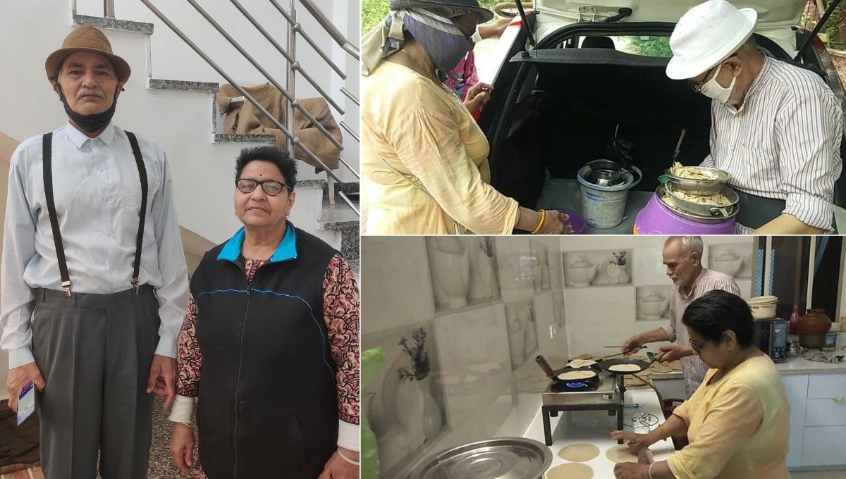 Shyamveer Singh & his wife cooking for street dogs