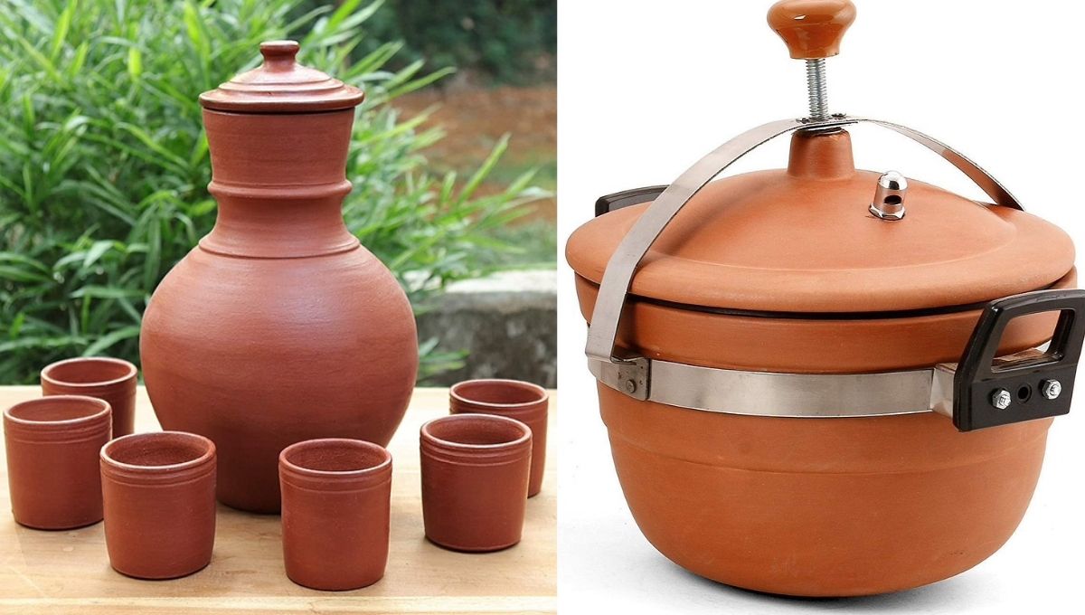 Terracotta Products Clay Bottle To Cooker, Adopt Utensils For Healthy life