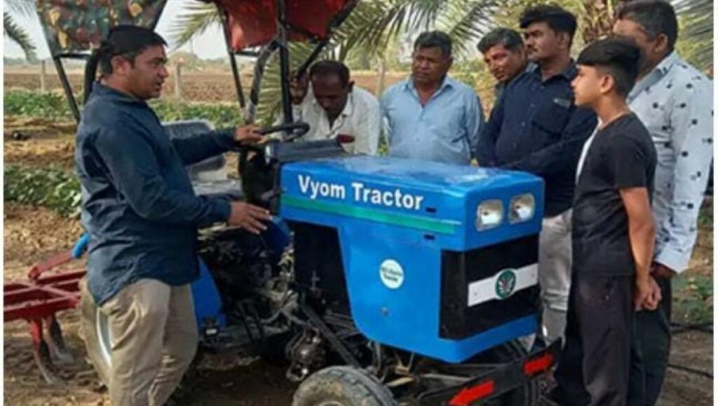 Mahesh Bhai With His E-Tractor 