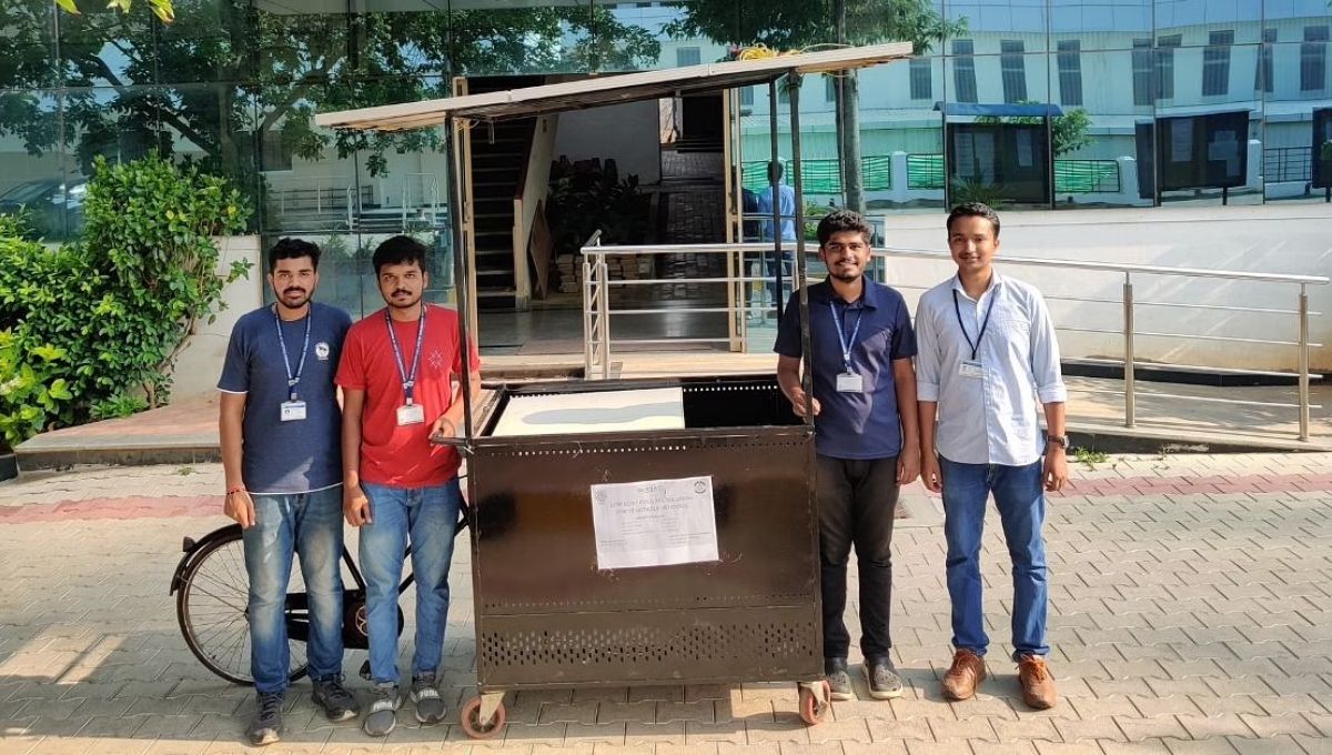 Solar refrigerator by Naveen, Shubham Sain, Supreeth S and Vivek Chandrashekhar