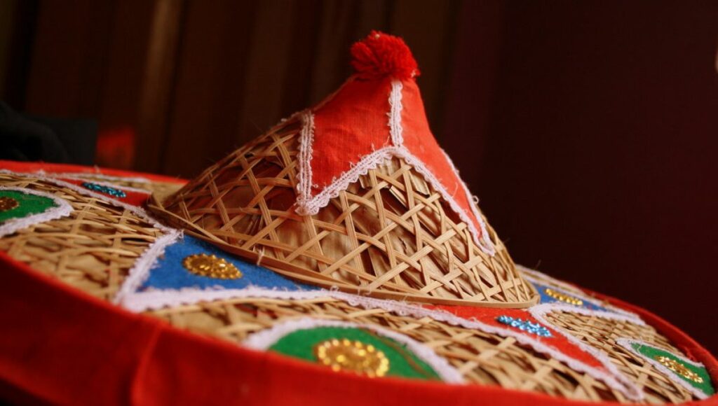 Indian Handicraft : Jaapi cap made of bamboo
