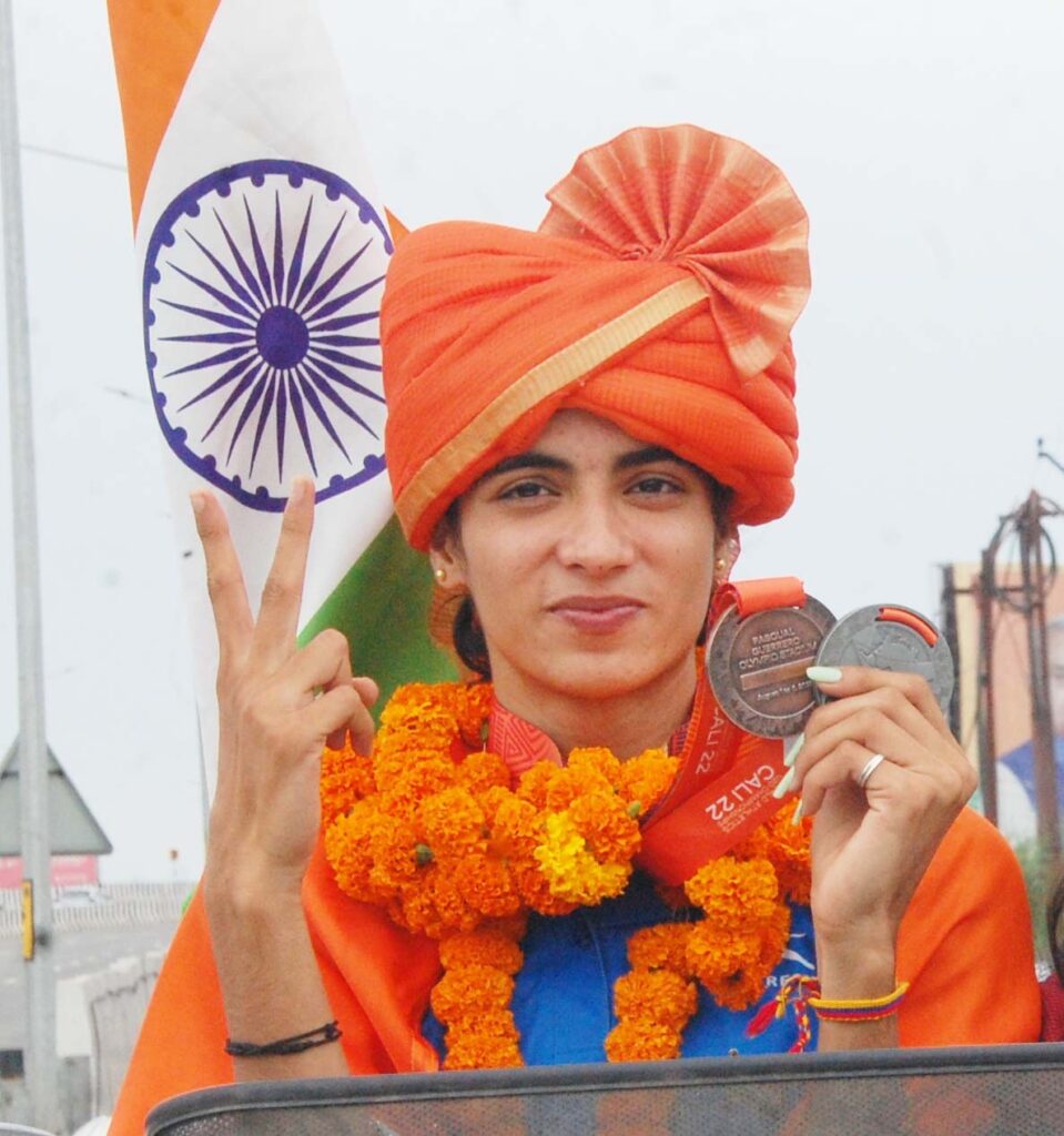 Rupal during her welcome in Meerut.