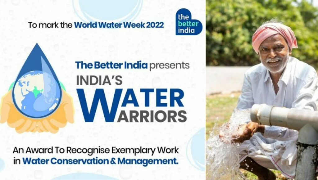 India’s Water Warriors award by The Better India