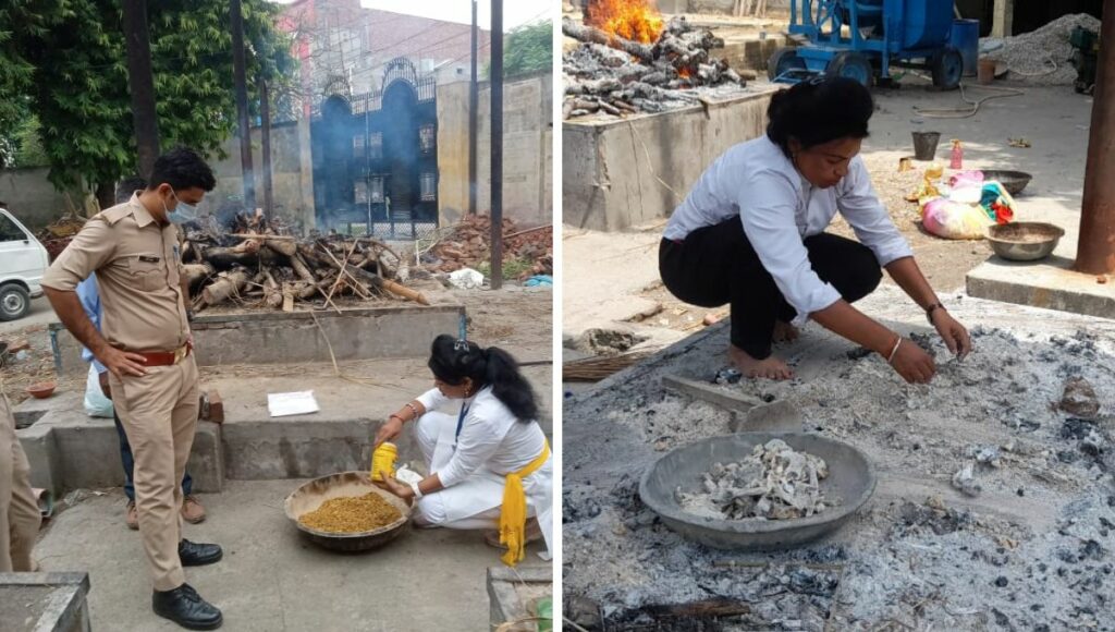social worker shalu cremating unclaimed bodies  