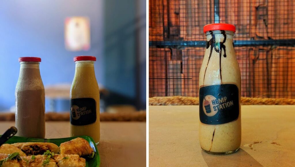 hemp station india's first hemp café and its hemp milk shake 
