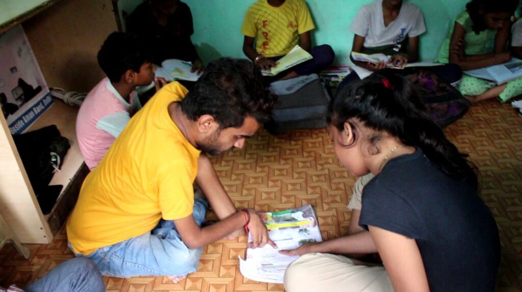 Shreeram teaching his students