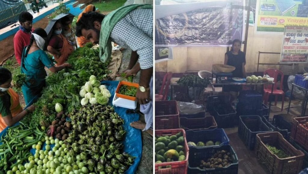 Scenes from the organic vegetable markets