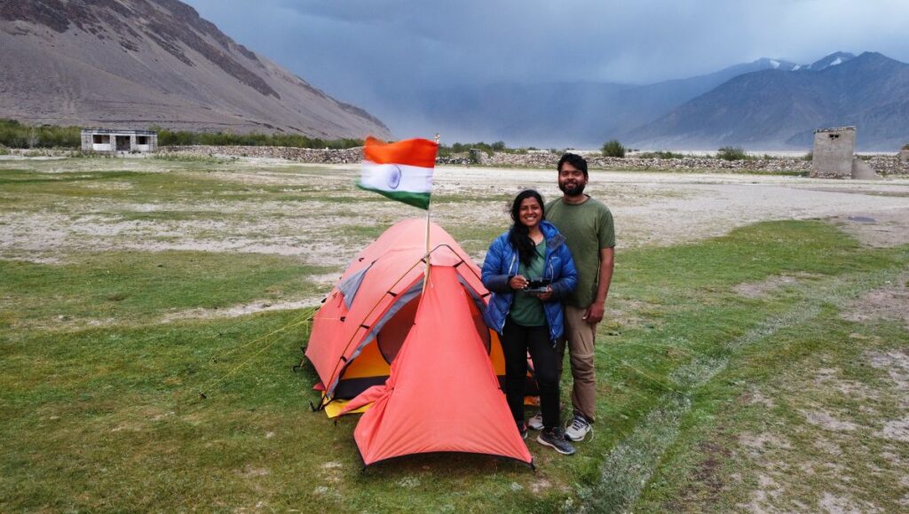 Nikhil and Paridhi during their ladakh trip