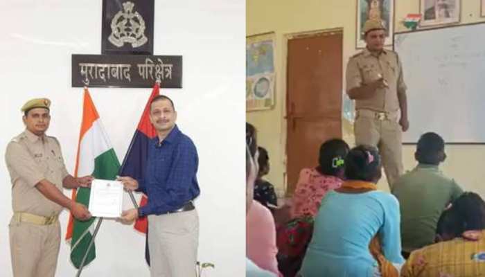 Constable Vikas Kumar awarded for his noble work.