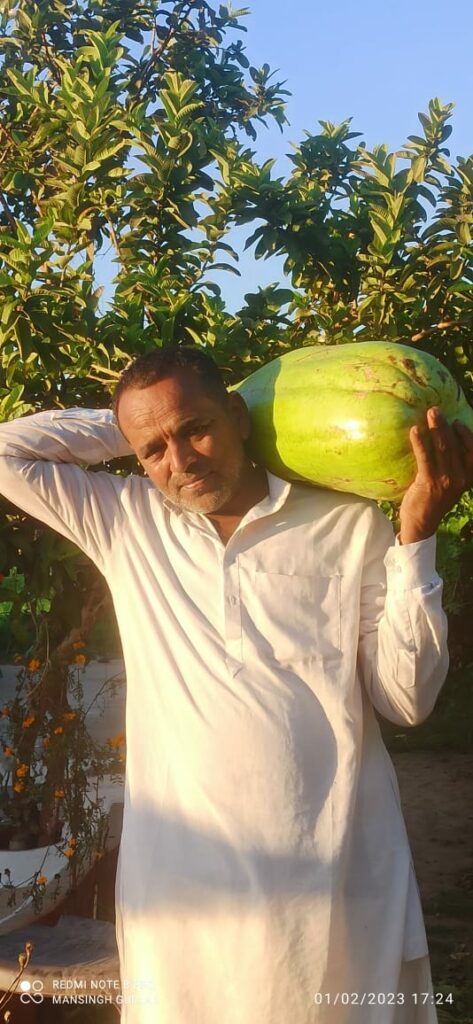 Man Singh Gurjar preserves seeds 