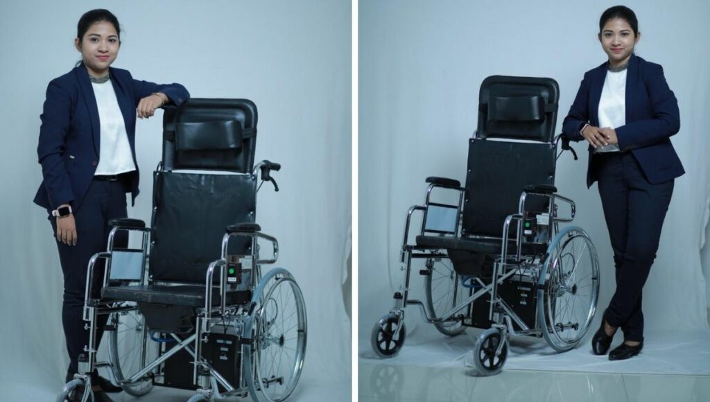 Shruti babu innovator sahayatha wheelchair 